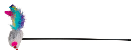 Kattvippa med plyschmus, catnip, 50 cm