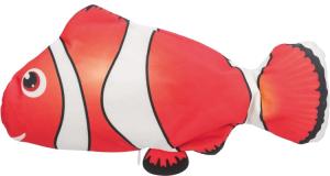 Fisk, sprattlande, tyg, catnip, 26 cm, USB-laddning