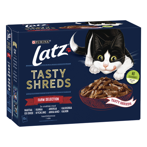 LATZ Tasty Shreds Farm Selection 12x80 g
