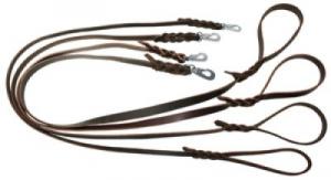 Koppel läder flätat brunt, Alac