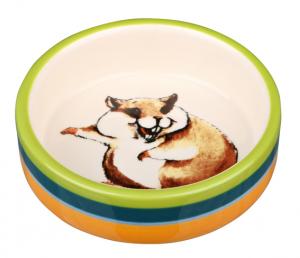 Keramikskål hamster, 80 ml/ø 8 cm, multi