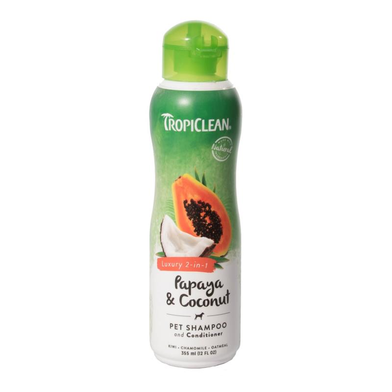 Tropiclean Luxury Papaya & Coconut schampo 355 ml
