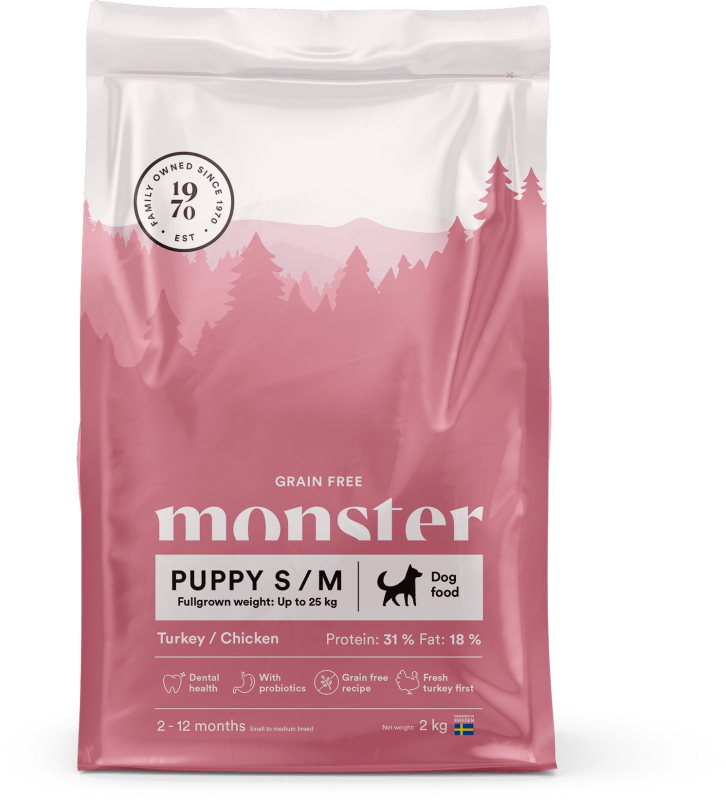 Monster Dog GrainFree Puppy S/M Turkey/Chicken