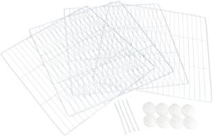 4 sektioner för innehage #62460PF, metall, 35 x 35 cm, vit