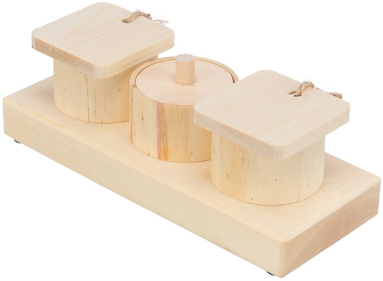 Snackskoppar, trä, 15 x 4,5 x 6 cm
