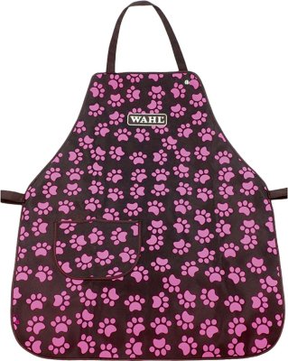 Trimförkläde svart med cerise tassar