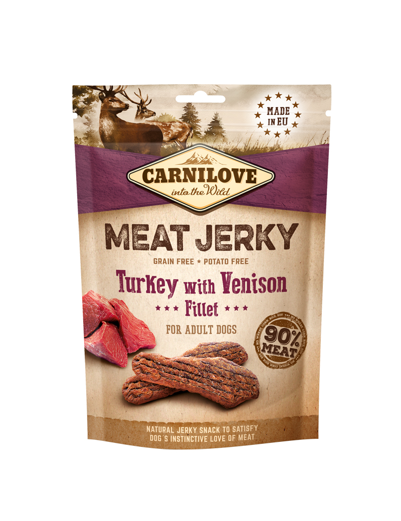 Carnilove Jerky Turkey with Venison Fillet 100 g