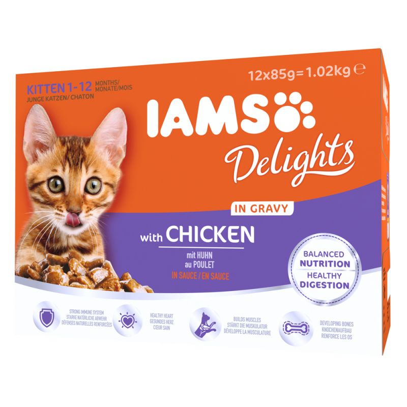 Iams Delights in gravy Multipack Kitten 12x85 g