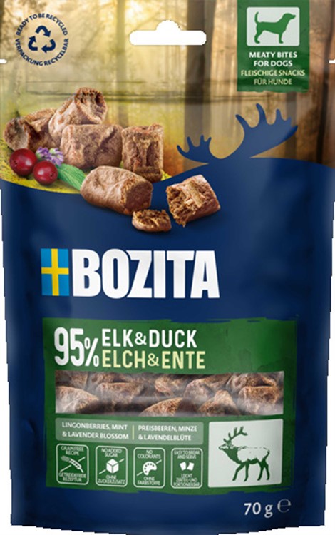 Bozita Snacks Meaty Bites Elk & Duck 70 g
