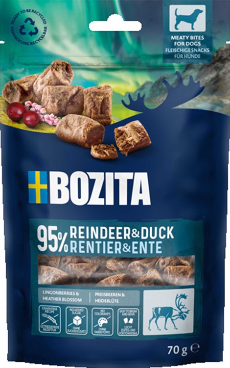 Bozita Snacks Meaty Bites Reindeer & Duck 70 g