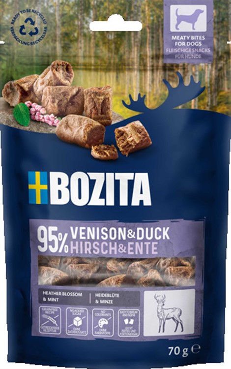 Bozita Snacks Meaty Bites Venison & Duck 70 g