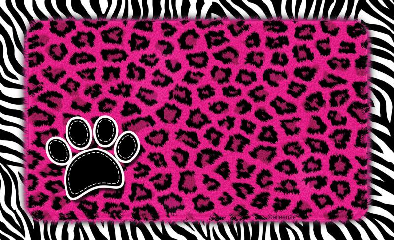 Underlägg leopard/zebra rosa 51x30 cm, Drymate