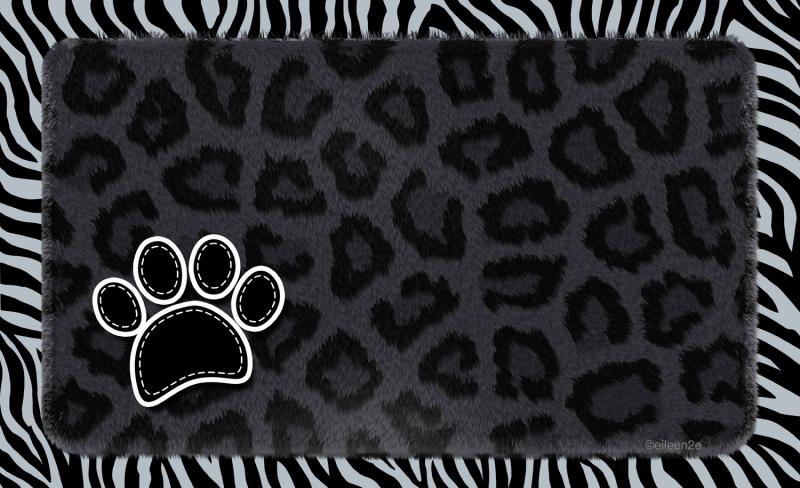 Underlägg leopard svart 51x30 cm, Drymate