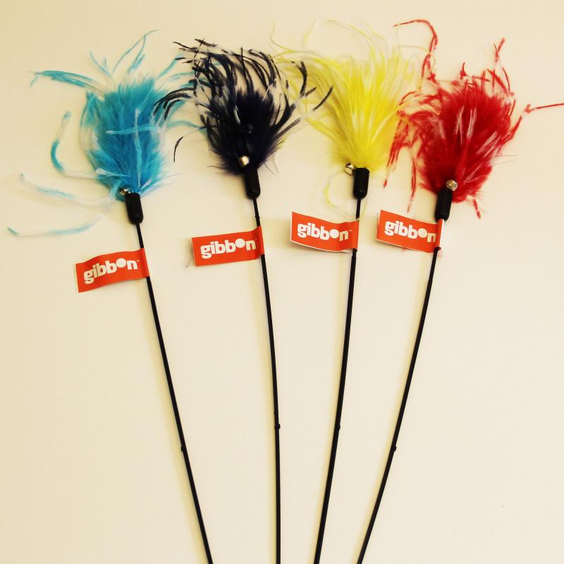 Kattspö med fjädrar 45 cm, Gibbon