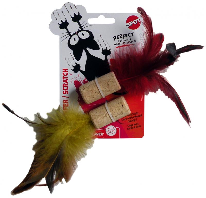 Kork med fjädrar 4 cm, Spot