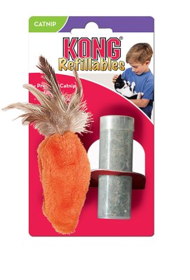 KONG Cat Refillable Catnip Carrot