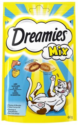 Dreamies Mix lax & ost 60 g