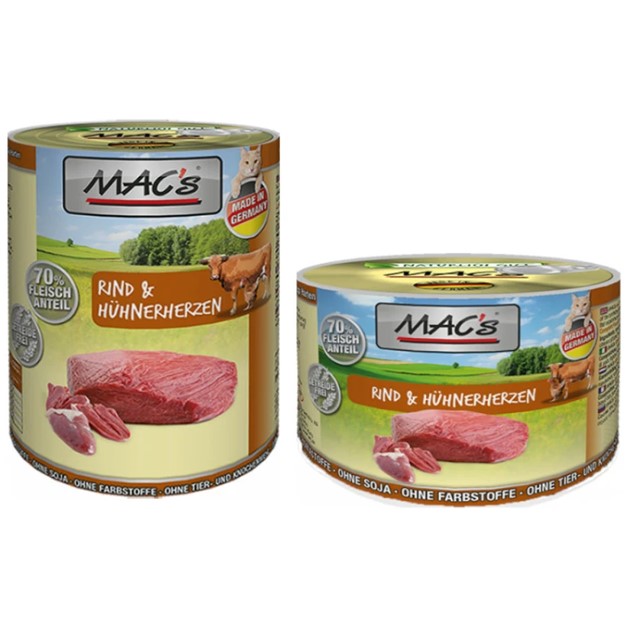 MAC's Cat Beef & Chickenheart 200 g