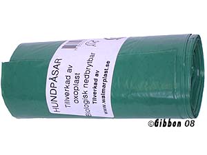 Bajspåse biologiskt nedbrytbar 50/rulle