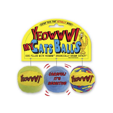 YEOWWW! Catnip My Cats Balls, 3 bollar