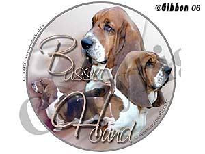 Dekal rund Basset