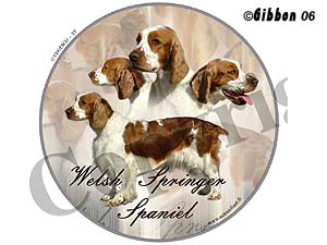 Dekal rund Welsh Springer Spaniel