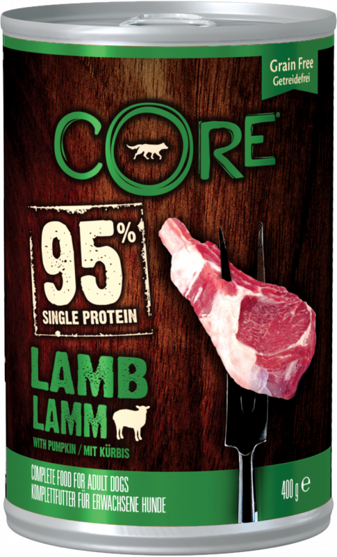 CORE Dog 95% singleprotein Lamb & Pumpkin 400 g