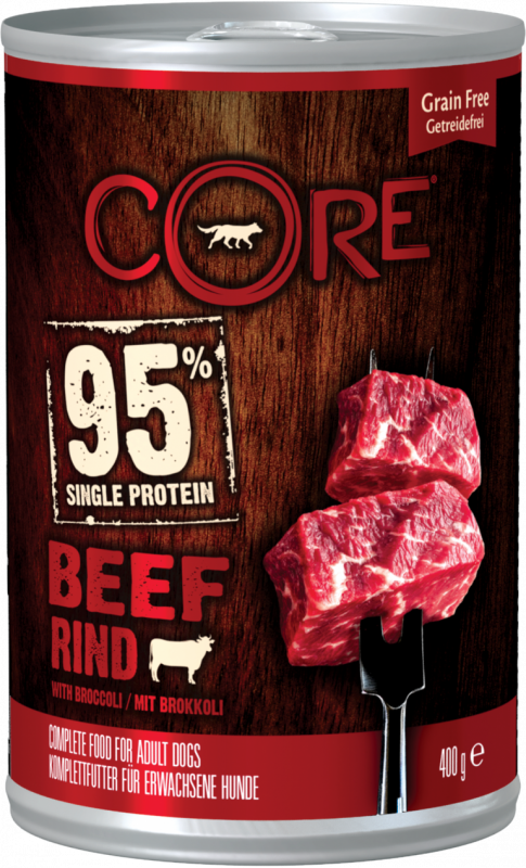 CORE Dog 95% singleprotein Beef & Broccoli 400 g