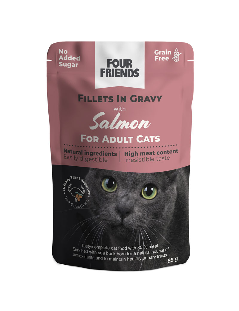 Four Friends Cat Adult Salmon in Gravy 85 g