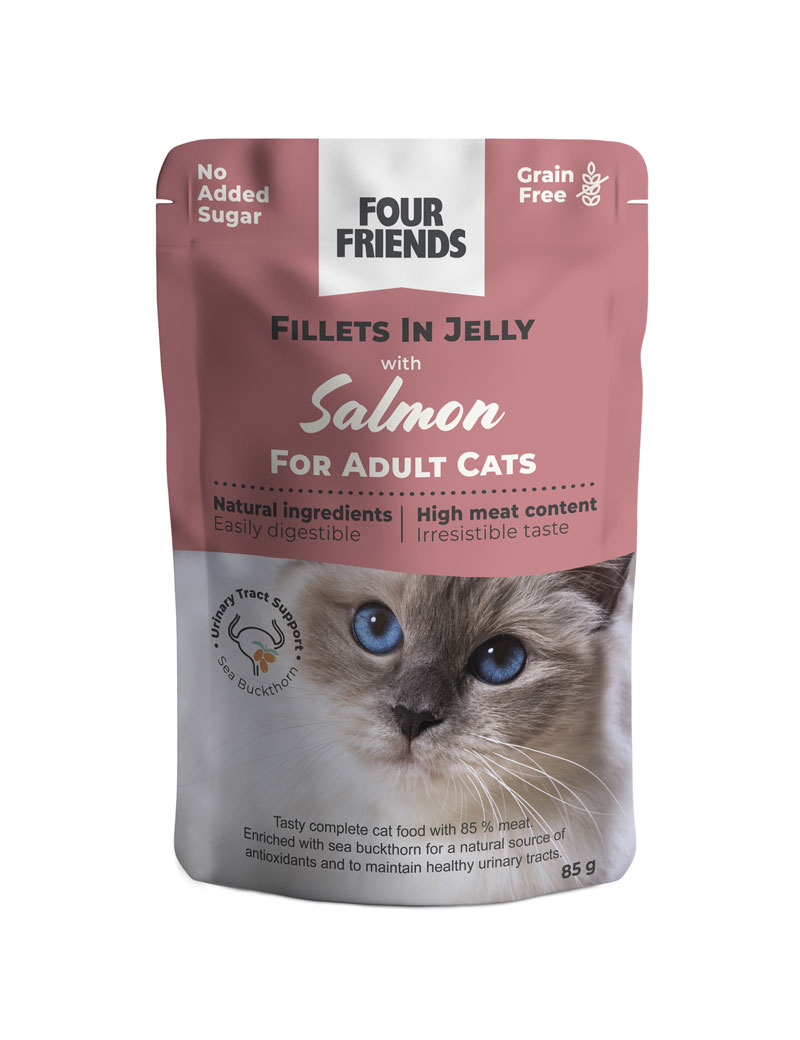 Four Friends Cat Adult Salmon in Jelly 85 g