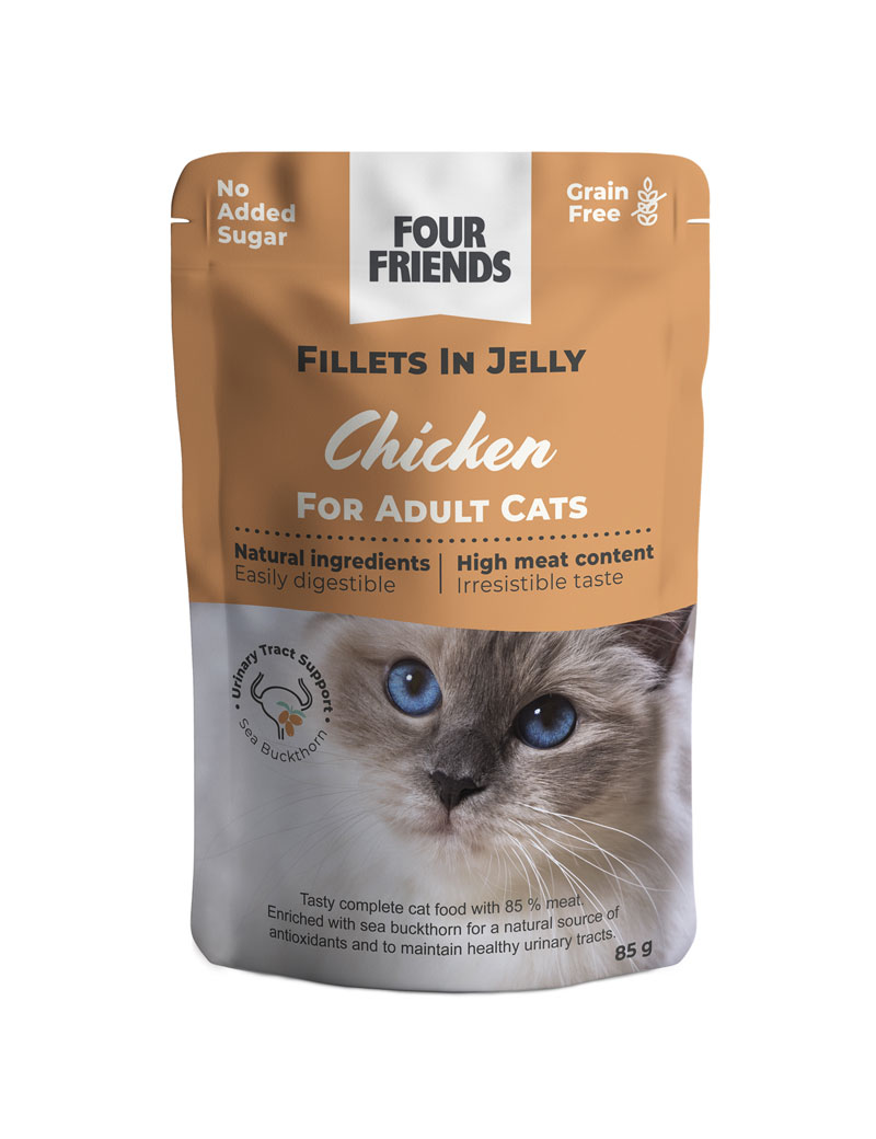 Four Friends Cat Adult Chicken in Jelly 85 g