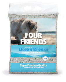 Four Friends Cat Litter Ocean Breeze 14 kg