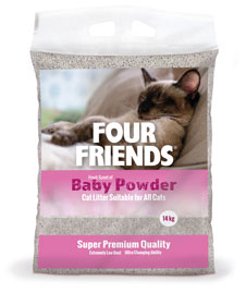 Four Friends Cat Litter Baby Powder 14 kg