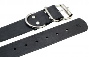 Halsband läder svart Alac 40 mm