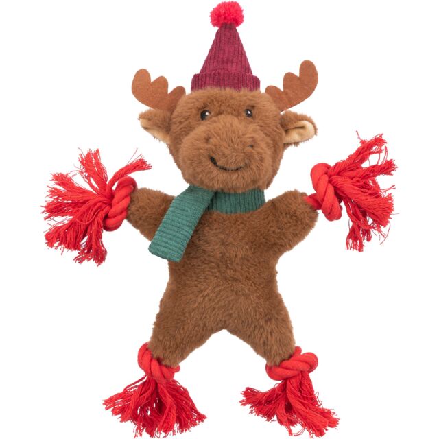 Xmas reindeer plysch/rep 32 cm