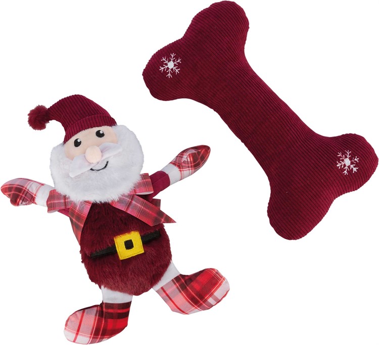 Xmas Gift set, plush/fabric 30 cm