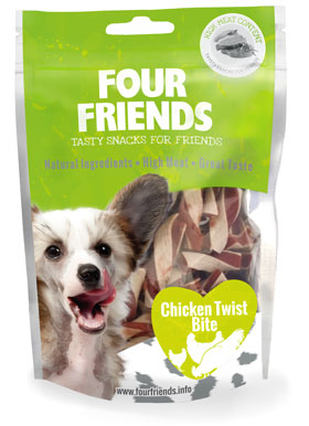 Four Friends Dog Chicken Twist Bite