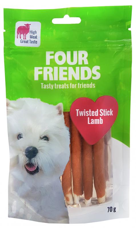 Four Friends Dog Twisted Stick Lamb 12,5 cm