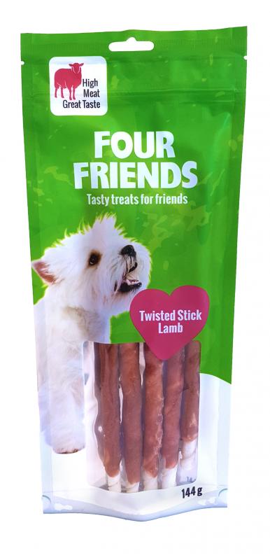 Four Friends Dog Twisted Strick Lamb 25 cm, 5-pack