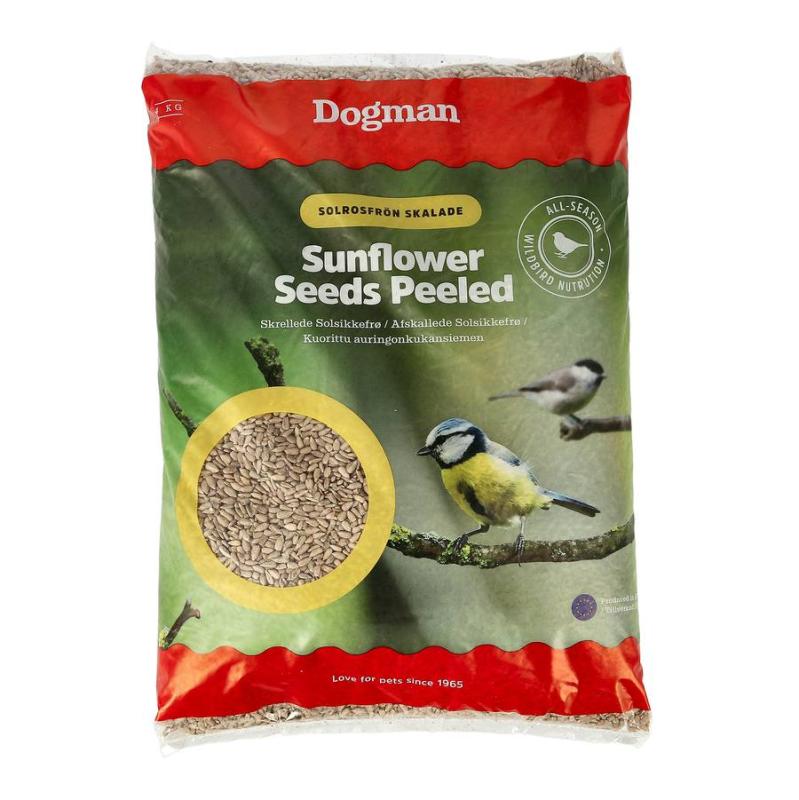 Skalade solrosfrön 4 kg, Dogman