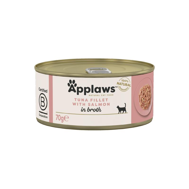 Applaws konserv TunaFillet & Salmon 70g