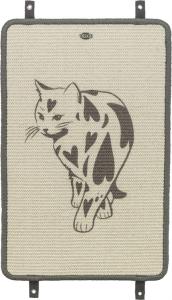 Klösmatta, med tryck, 55x35 cm, taupe