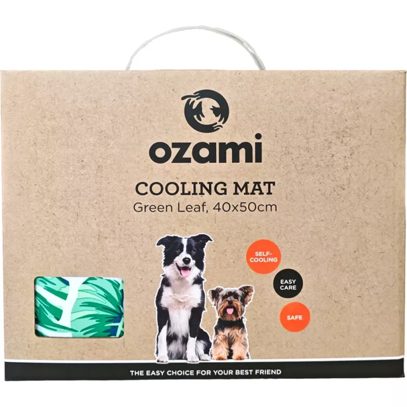 Ozami Cooling Mat Green Leaf 40x50 cm