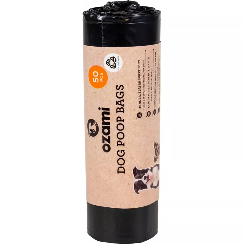Bajspåse Svart 50/rulle, Ozami