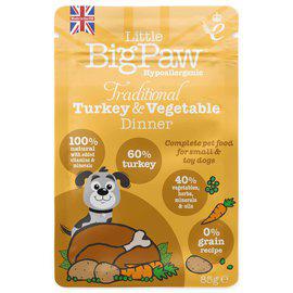 Little Big Paw Pouch Traditional Turkey & Vegetable Dinner