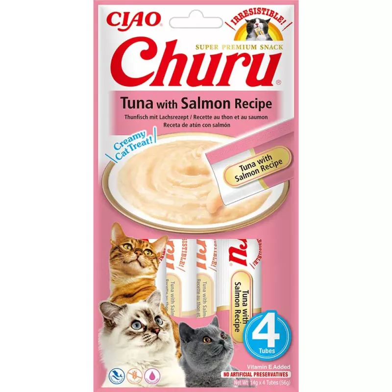 Churu Cat Tuna with Salmon 4 st