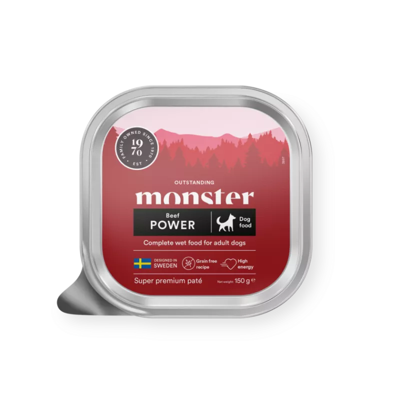 Monster Dog Power Beef Paté Tray 150 g