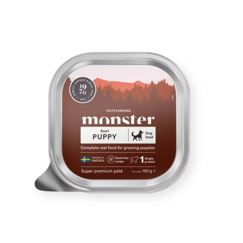 Monster Dog Puppy Paté Tray 150 g