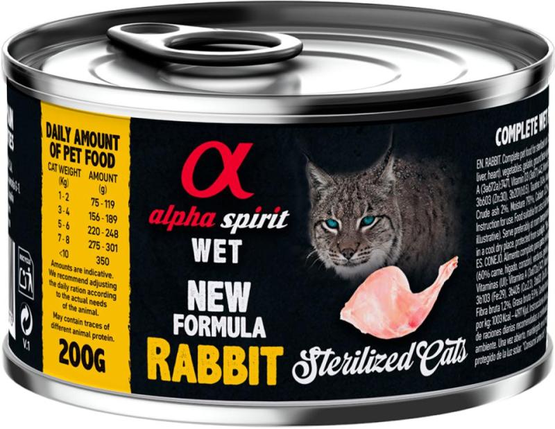 alpha spirit CAT Rabbit Sterilized 200 g