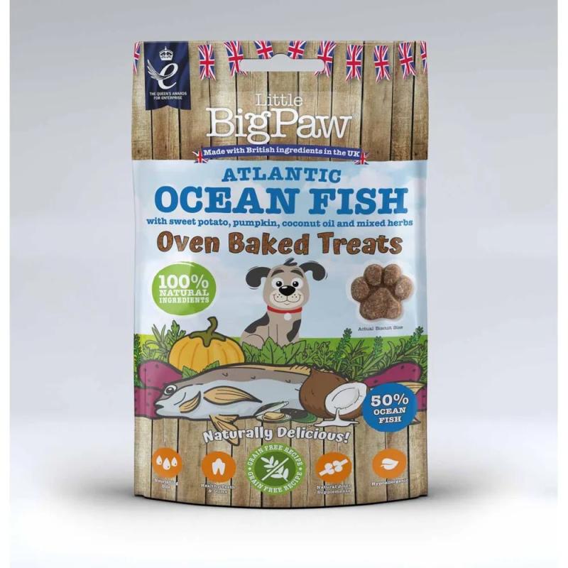 Little Big Paw Atlantic Ocean Fish OvenBaked Treats 130g